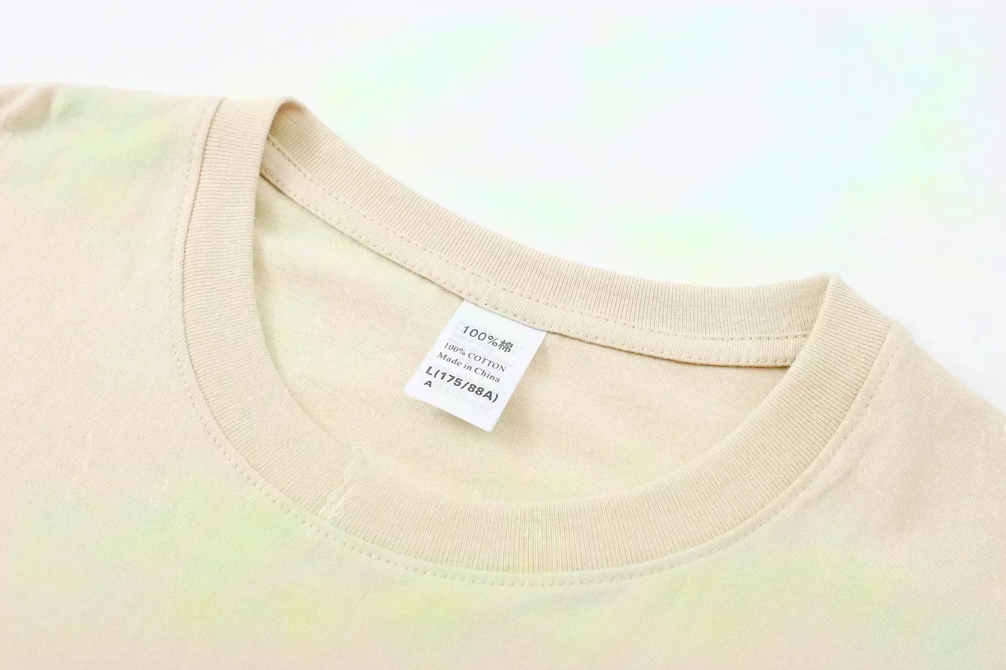 100% pure cotton men's classic black letter print fashionable casual loose sport round neck short sleeve T-shirt top