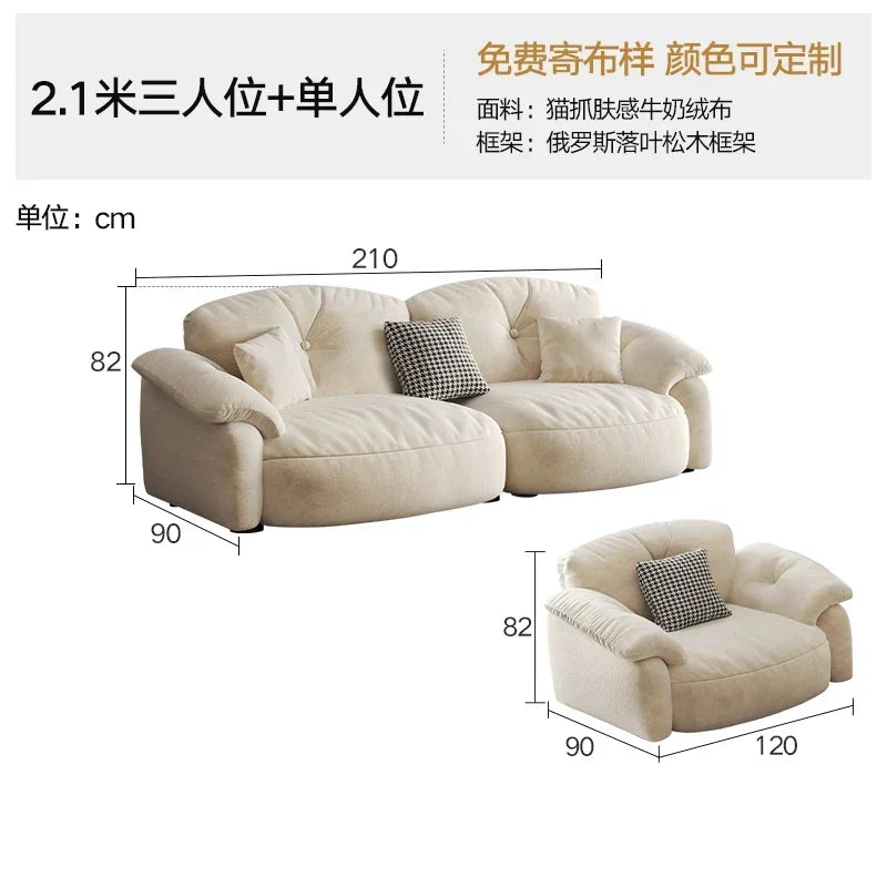 Lounge Living Room Sofas Fabric Minimalist Modern Design Sofa Elegant Comfortable Kanapy
