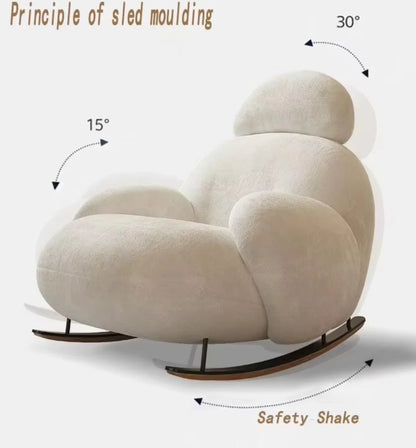 Nordic Modern Luxury Living Room Chairs Sofa Rocking Lounge Single Lazy Reclining Adult Bedroom Relax Magical Furniture