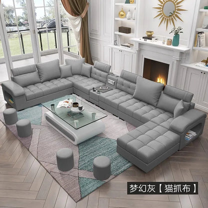 Luxury Minimalist Sofa Multifonction Sectional Storage Massage Sofa Modern Living Room Muebles Para El Hogar Home Furniture
