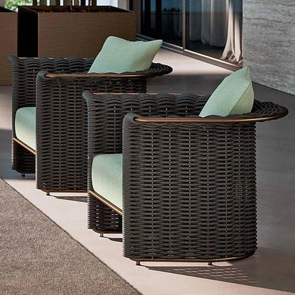 Outdoor sofa courtyard terrace simple rattan sofa waterproof sunscreen balcony rattan chair furniture