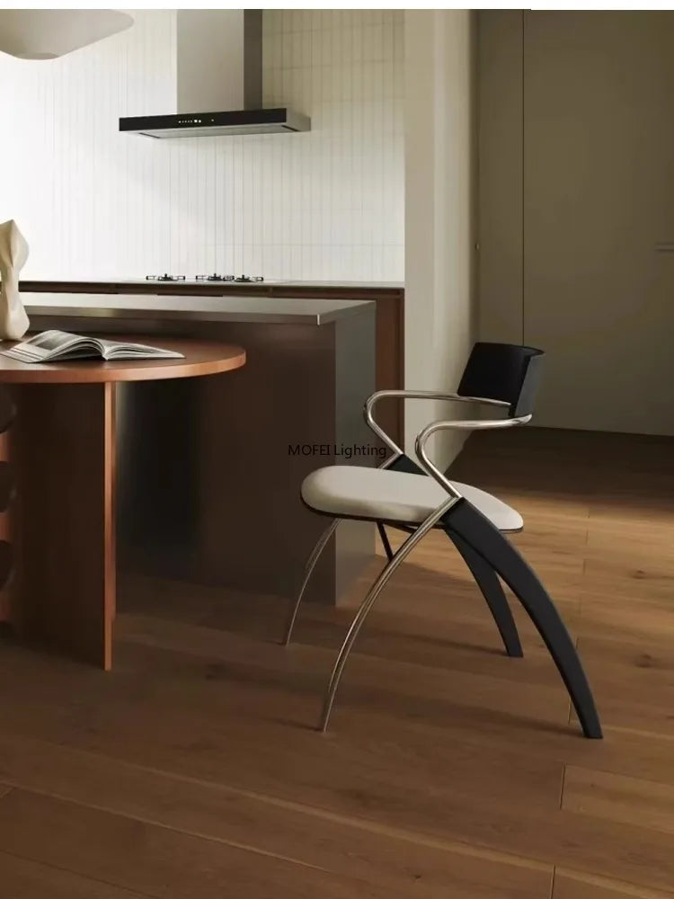 Antique Danish Designer Dining Chair Retro Simple Household Solid Wood Backrest Armchair Net Red Coffee Shop Leisure Chair