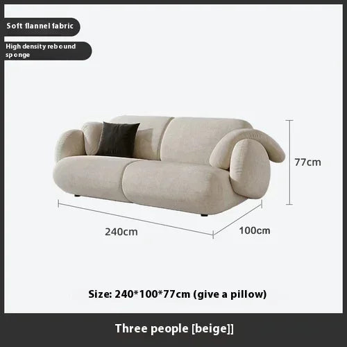 Armchair Curved Modern Sofa Pink Minimalist Wooden Floor Adults Living Room Sofa Canape Chaise Reading Divano Bedroom Furniture