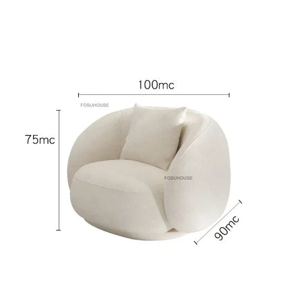 Nordic Curved Living Room Sofas Home Living Room Furniture Reception Lounge Area Back Sofa Bed Creative Fabric Cashew Lazy Sofa