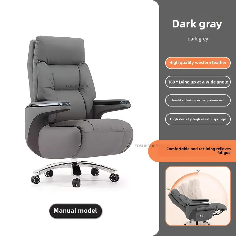 Electric Smart Office Chairs European Reclining Computer Chair Home Gaming Armchair Modern Office Furniture High-end Boss Chair