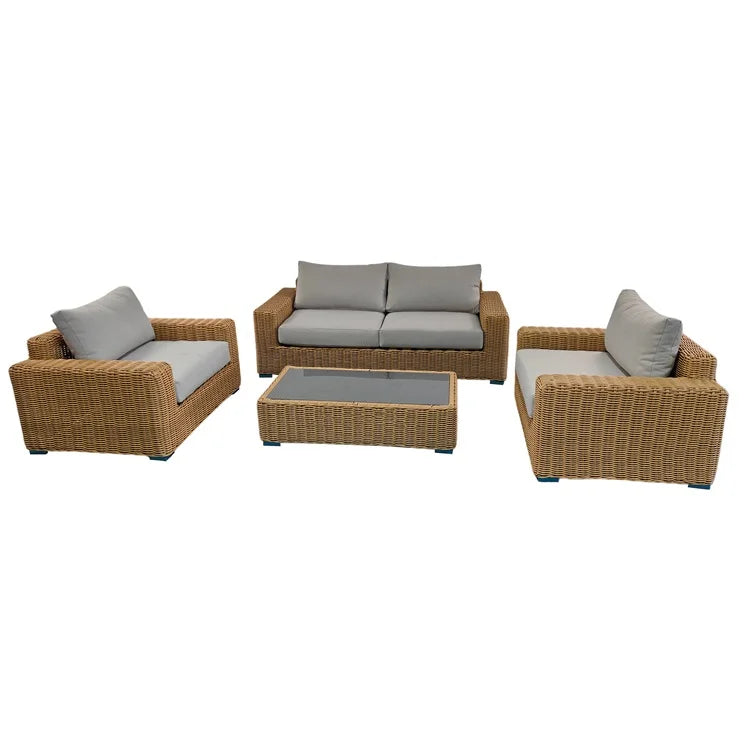 New Arrival Outdoor Rattan Sofa Set Morden 4PCS Sofa Set With Cushion for Garden Patio
