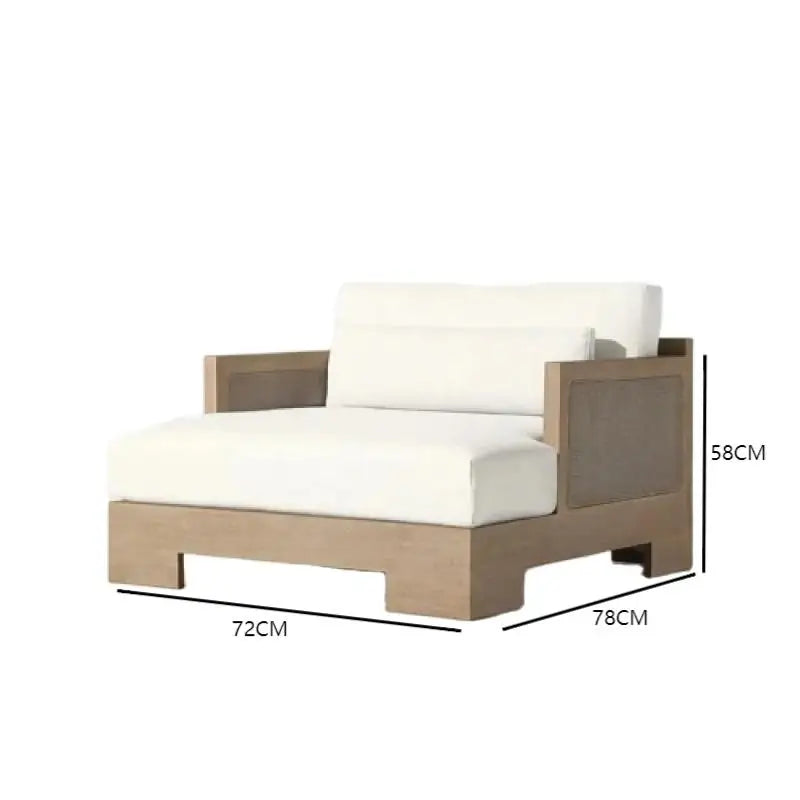 Outdoor Patio Garden Set all Weather Teak Wicker Ubud Modular U-Sofa Sectional Luxury Outdoor Furniture