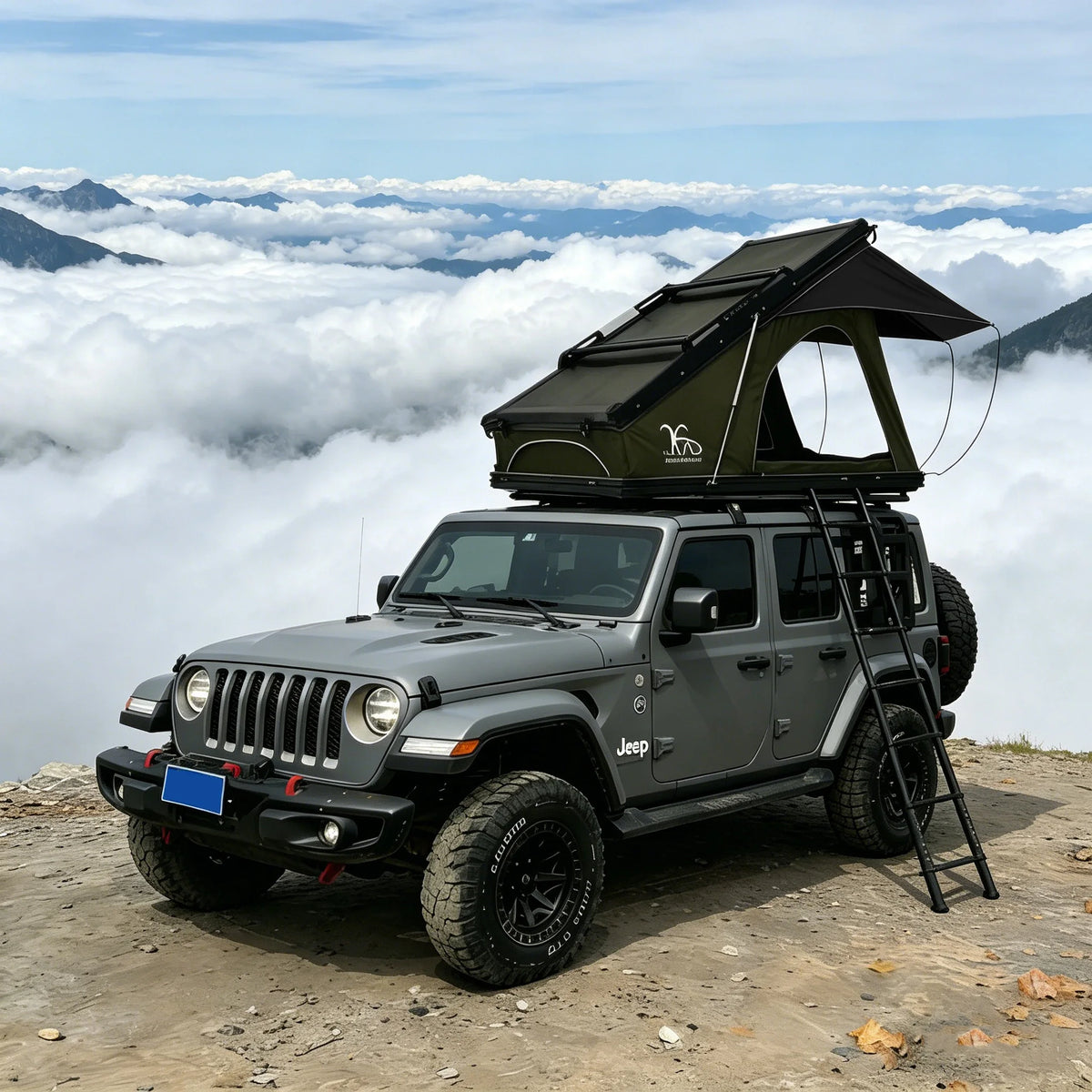 4x4 Factory Sale Wild Camping Popup Aluminum HardShell Rooftop Tent with Hinged RTT for SUVs - Outdoor Adventure Shelter
