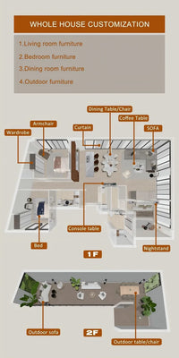 Italian Modern Simple Light Luxury Style Villa Household Solid Wood Frame Living Room Leather Sofa Set