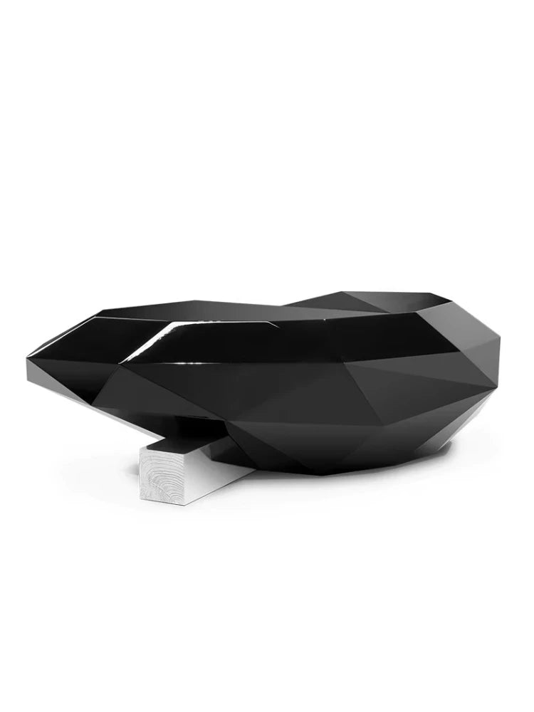 High-end art diamond-shaped coffee table post-modern stainless steel luxury living room furniture
