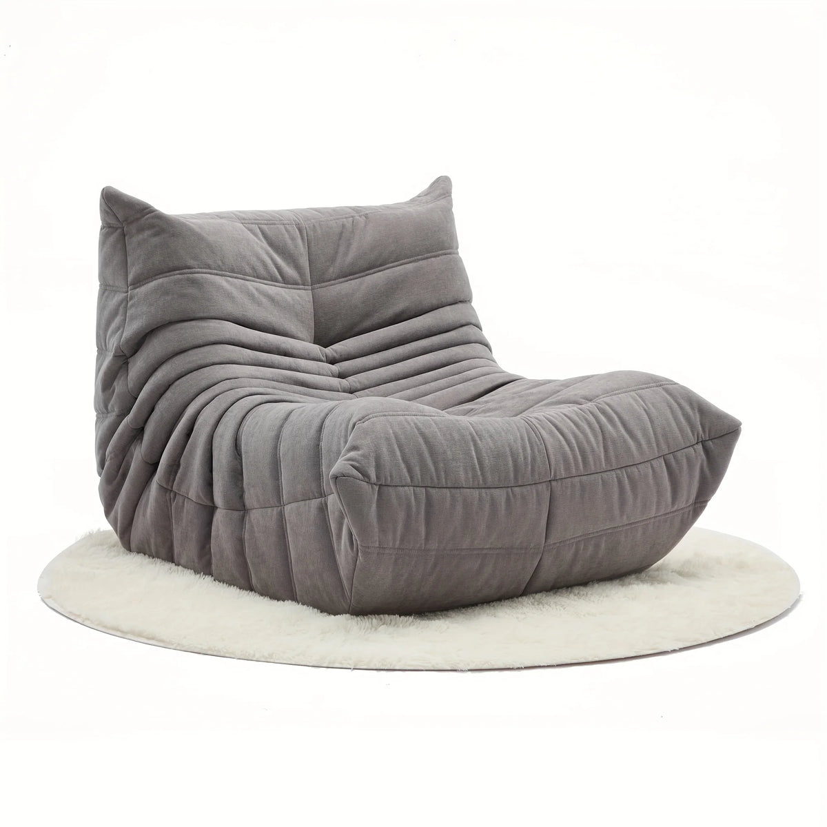 Ergonomic Memory Sponge Bean Bag Chair - Comfortable adult suede lounge chair for reading and gaming, perfect for home decor