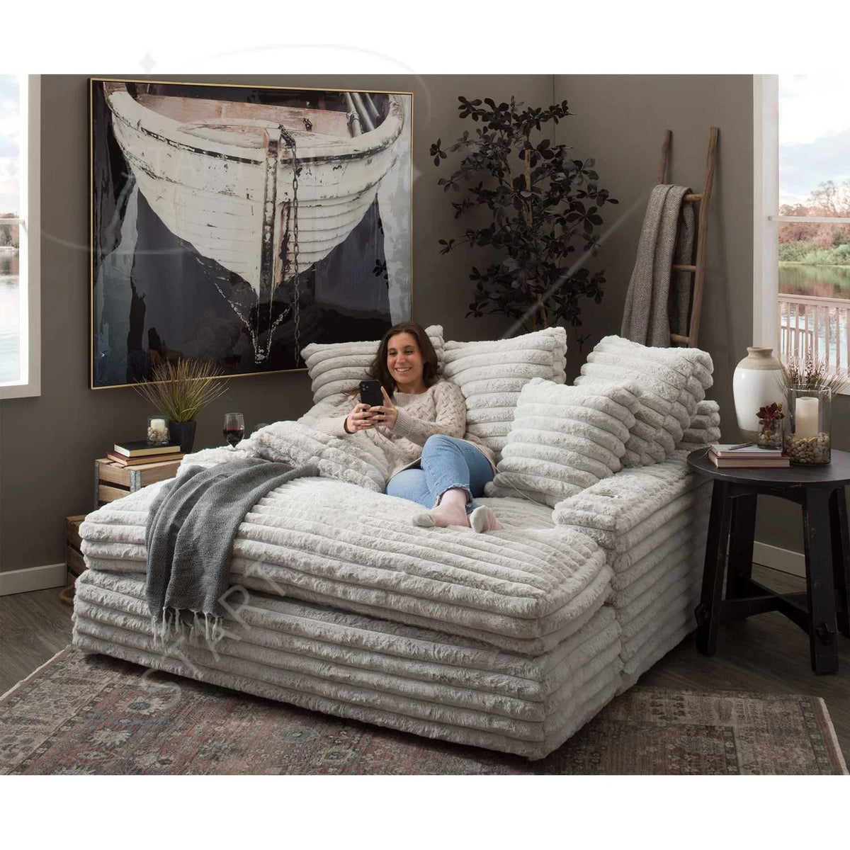 Wholesale Small Package Compressed Sofa Memory Foam Sectional Sofa Bed Set for Apartment Use No Assembly Necessary