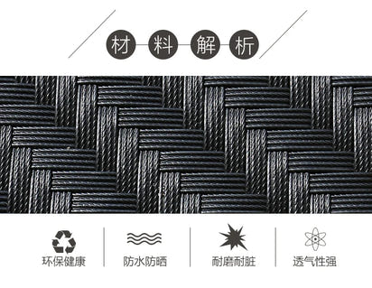 Outdoor rattan tables and chairs balcony rattan sofa courtyard leisure rattan art