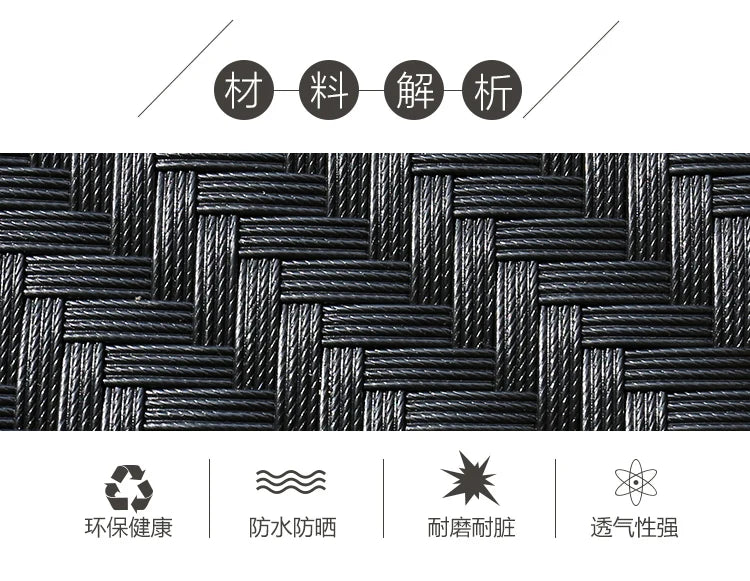 Outdoor rattan tables and chairs balcony rattan sofa courtyard leisure rattan art