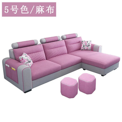 Modern Three-Seat Fabric Sofa Set Convertible Removable for Easy Care for Small Apartment or Modern Living Room for Villas