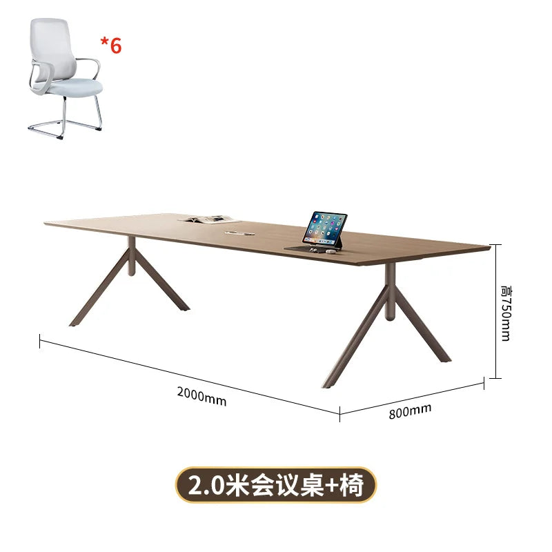 Conference Table Simple Modern Meeting Office Rectangular Business Negotiation Environmental Protection Large And Small Conferen