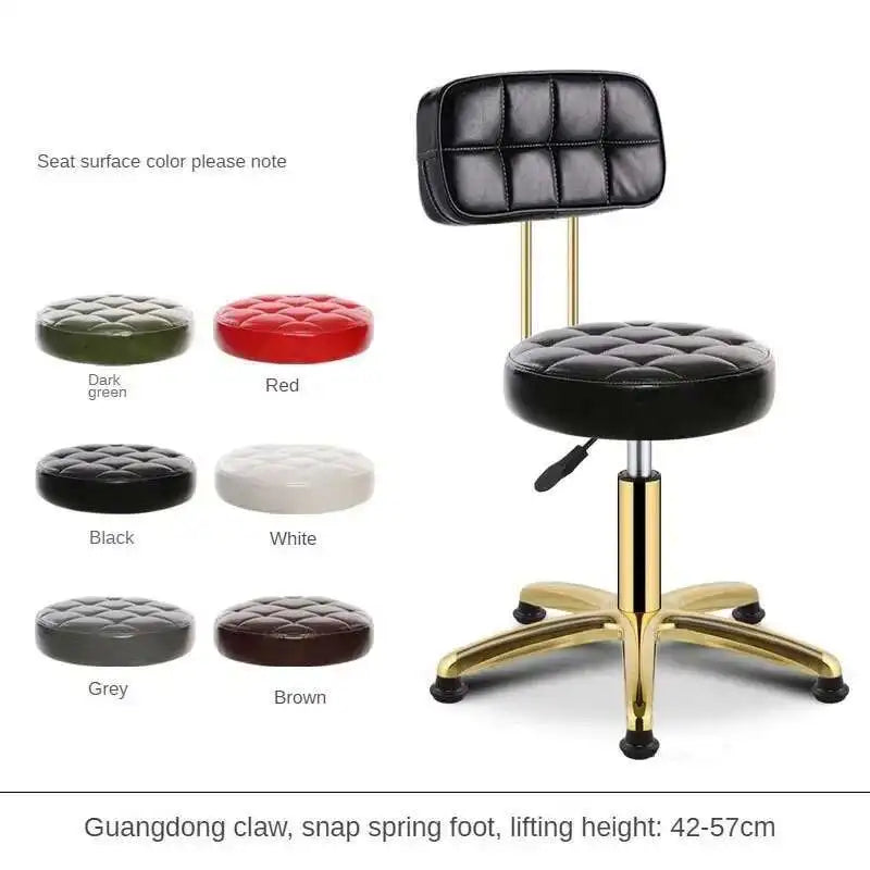 Luxury Rotating Barber Chair for Beauty Salon Modern Metal Movable Backrest Office Chairs Creative Salon Chair for Hair Salon