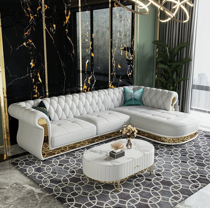 Contemporary C700 Modern Living Room Corner Sofa Set with Massage Feature for Apartment or Mall Furniture