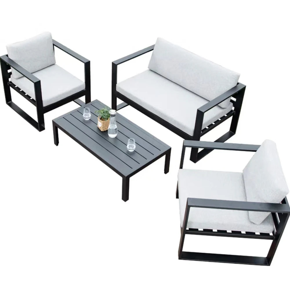 Modern Outdoor Sofa Set for Courtyard Hotel Park & Living Room Wholesale Metal Garden Furniture for Apartment Use