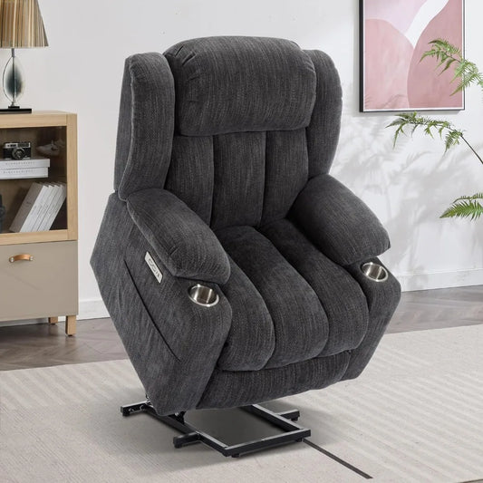 Power Lift Chair with Full-Body Massage and Heat, Electric Recliner Chairs for Adults, Remote Control, Standing Assistance, USB