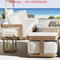 Sofa cover American teak sofa balcony garden modern combination leisure aluminum alloy outdoor