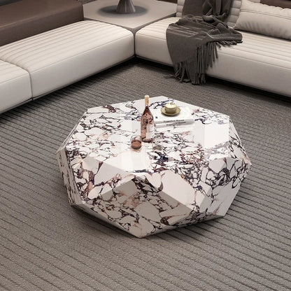 Modern Minimalist Luxury Diamond Stainless Steel Coffee Table Living Room Furniture Shaped  Center Table Tea Table Escritorios