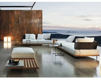 Solid Wood Rattan Sofa Home Leisure Patio Furniture B&B Villa Nordic Sofa Chair Combination Luxury Outdoor Garden Furniture Sets