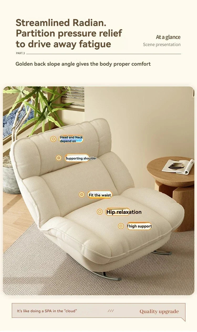 Lazy Sofa, Rocking Chair, Lounge Chair, Balcony, Home Use Leisure Chair, Reclining or Sleeping, Living Room Rocking Chair
