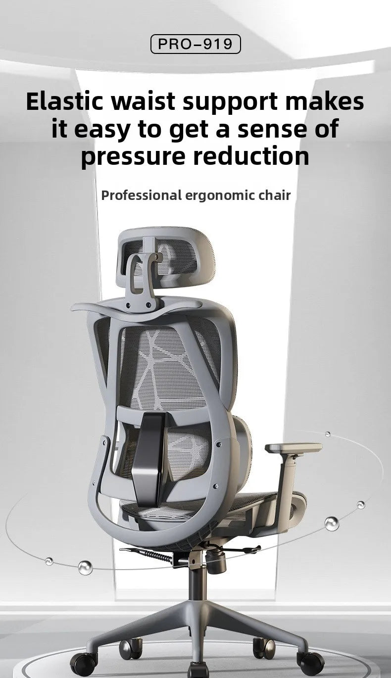 Ergonomic chair Home computer chair Comfortable sedentary office chair Back seat Study desk E-sports study chair