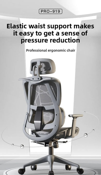 Ergonomic chair Home computer chair Comfortable sedentary office chair Back seat Study desk E-sports study chair