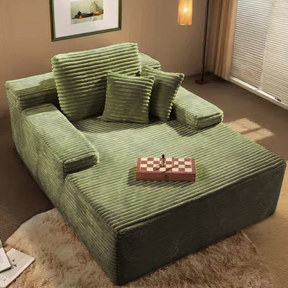 Boxed roll bag vacuum compression cinema sofa large stripe fabric living room villa bedroom soft sofa recliner