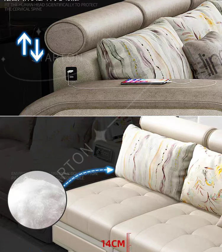 Nordic Italy Leather Lounge Genuine Leather Sectional Big Sofa l Shape Living Room Sofas Leather Luxury Corner Furniture