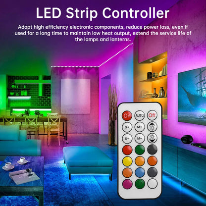 DC5-24V 21 Keys LED Controller RF Wireless Remote LED Dimming Controller RGB For Strip Light WS2812 WS2812B WS2811 WS2813