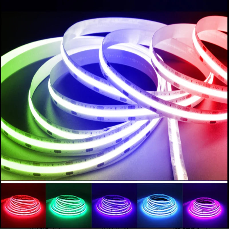 COB RGBCCT Waterproof IP67 DC24V LED Strip Light  84RGB CCT Dotless Flexible FCOB LED Tape Ribbon Lamp for Room Decoratio0LEDs/m