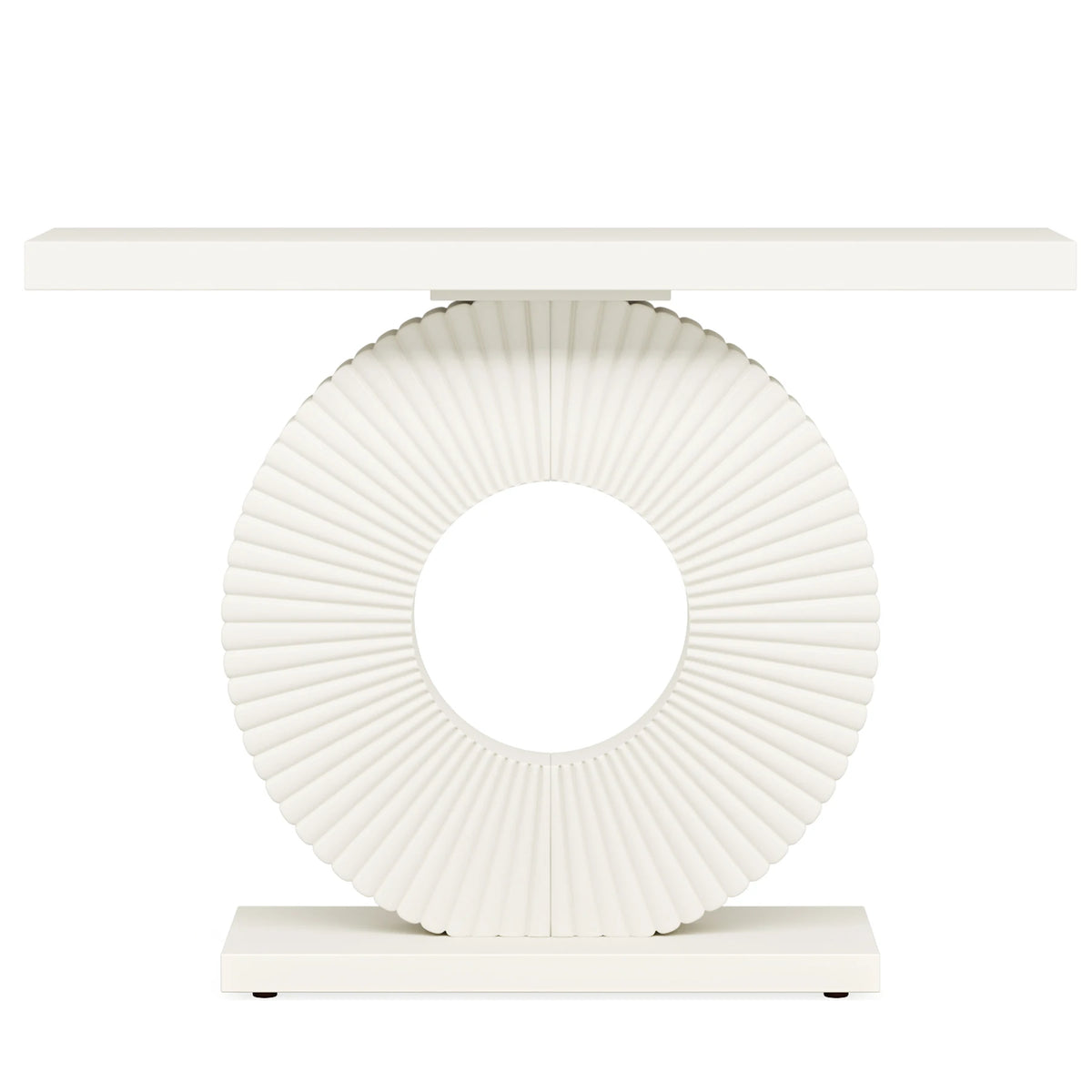 Tribesigns Modern Console Table with Geometric Base, 40 inch Wood Entryway Table Sofa Table Narrow Long Table