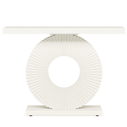 Tribesigns Modern Console Table with Geometric Base, 40 inch Wood Entryway Table Sofa Table Narrow Long Table