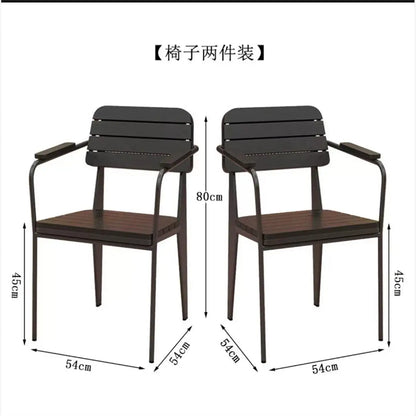 Leisure Sun-Proof Outdoor Bistro Set Small Round Table for Restaurant Music Bar and Patio Lounge Dining