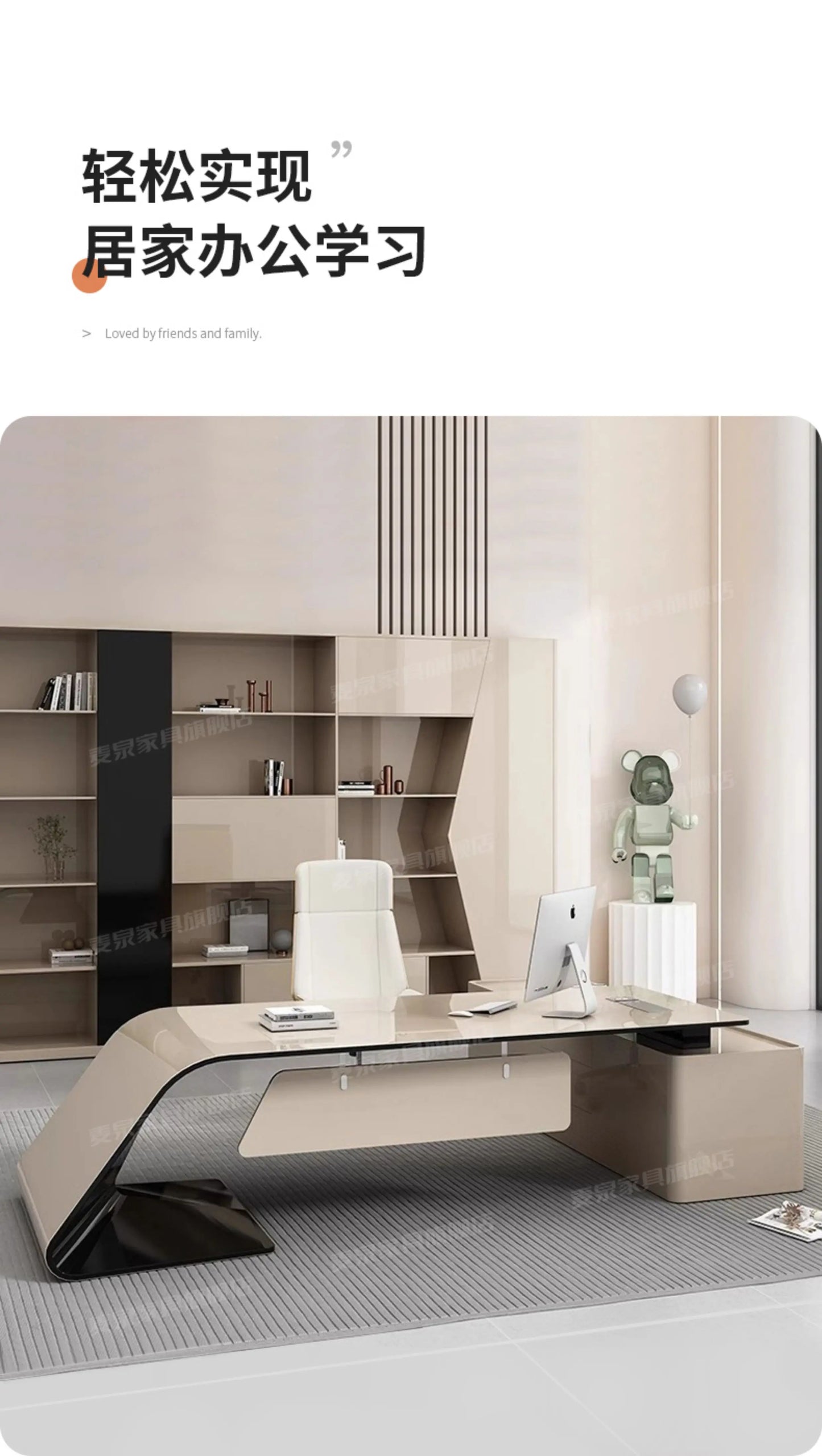 Luxury Home Office Desk Computer Gaming Shelves Folding Large Office Desk Executive Reception Mesas Escritorio Trendy Furniture
