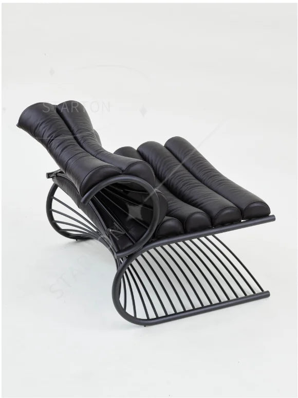 Nordic Designer Single Back Leisure Chair Creative Hardware Special-Shaped Ergonomic Model for Home and Living Room