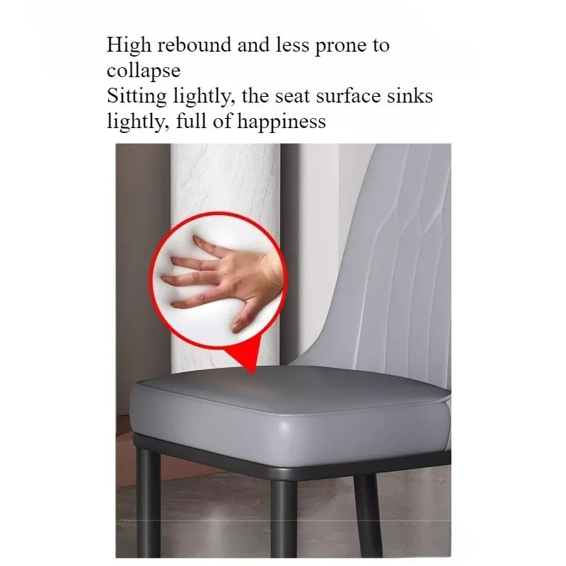 Light luxury dining chair leisure rental house dining table and chair household simple backrest stool hotel restaurant chair