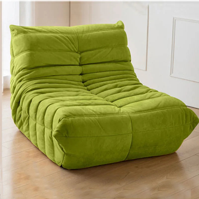 Lazy sofa, togo caterpillar sofa, light luxury, simple Internet celebrity creative chair, suede freehand space recliner