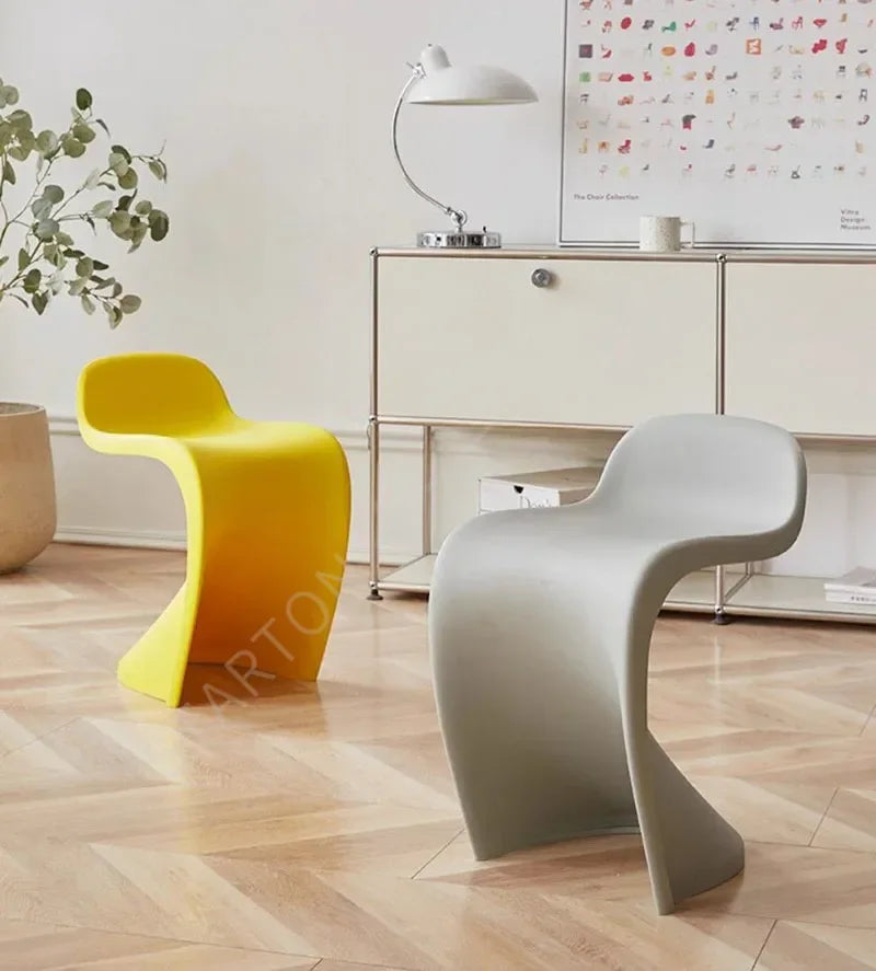 Portable Dining Chairs Lightweight Makeup Chair Modern Design Living Room Single Chair Multifunction Stackable Household Chairs