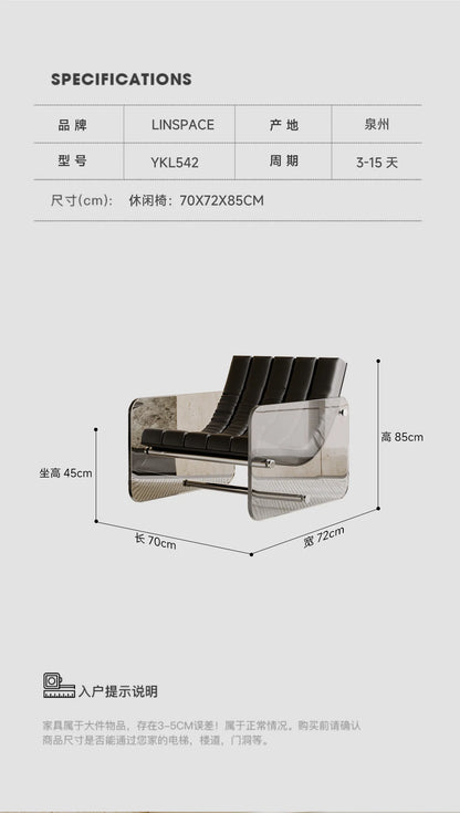 Living room home hotel homestay Italian leather jacket minimalist designer acrylic single sofa leisure sofa chair