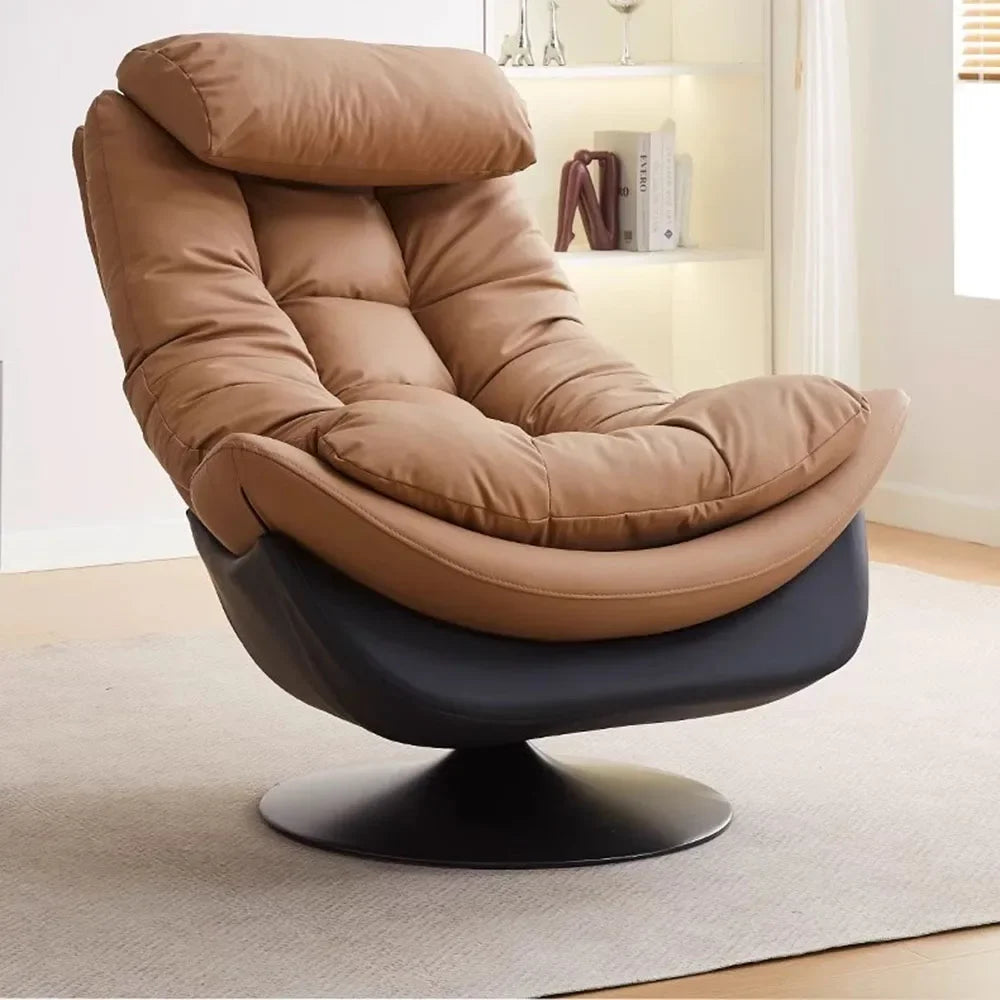 Neck Support Swivel Chairs Ergonomic Back Lazy Meditation Modern Chair Living Single Design Fauteuil