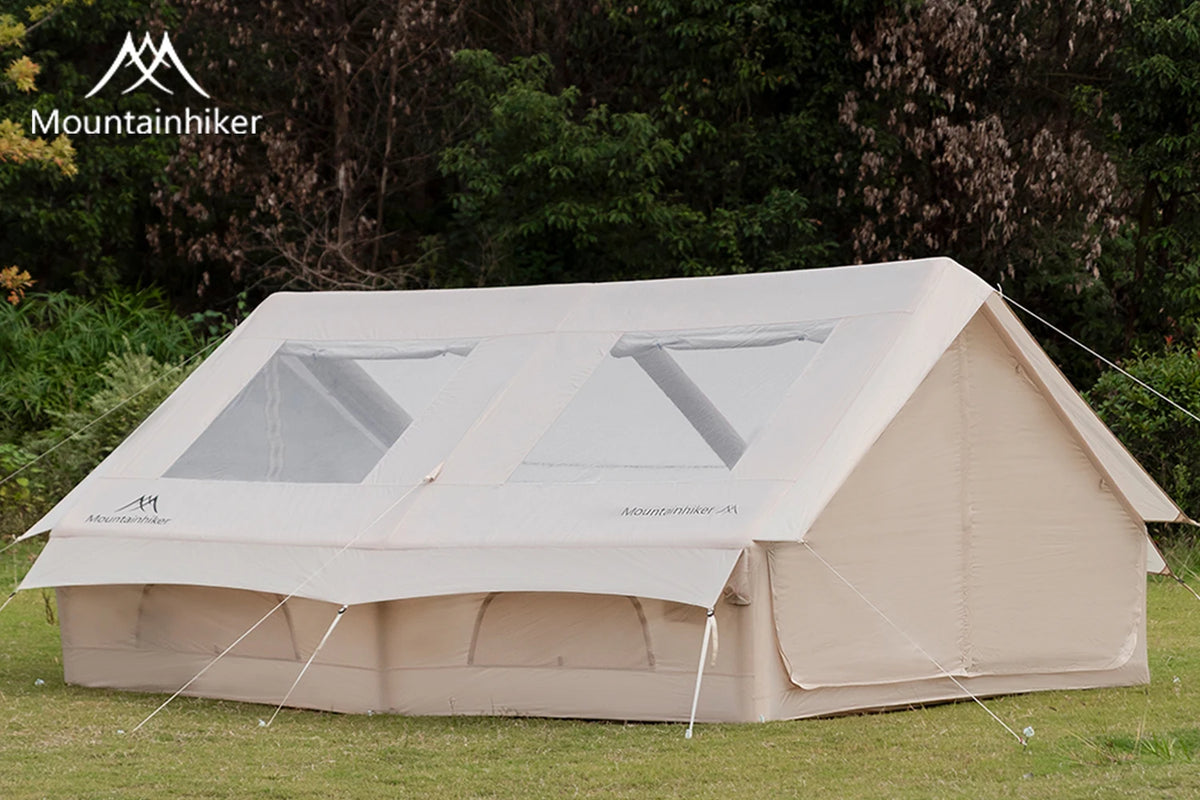 Mountainhiker 6-8 Person Portable Camping Tent Waterproof Family Beach Tent Quick Opening, Anti-UV Hand Air Pump Inflatable Ten