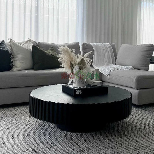 Coffee Table Creative Shape Shaped Modern Simple Black Oak Grain Living Room Furniture Personality Square Tea Table