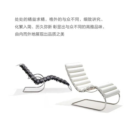 Lounge Chair Lunch Break Home Balcony, Office Medieval Chair Designer Stainless Steel Leisure Chair Single