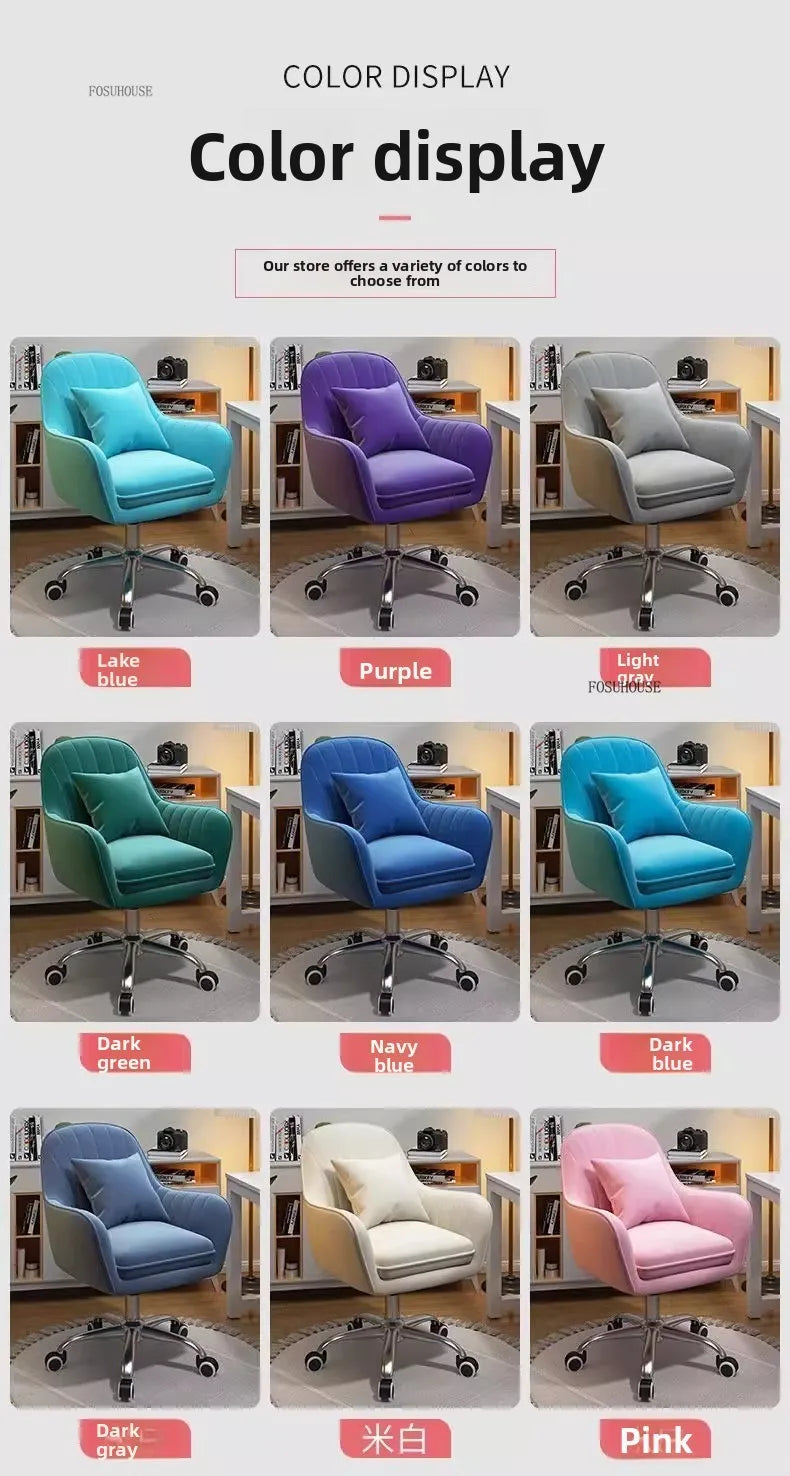 Nordic Style Office Chairs Leisure Home Computer Chairs Student Backrest Lift Chair Single Swivel Armchairs for Office Furniture