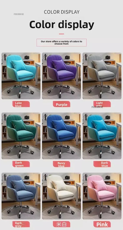 Nordic Style Office Chairs Leisure Home Computer Chairs Student Backrest Lift Chair Single Swivel Armchairs for Office Furniture