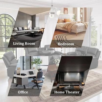 Recliner Soa Set, 3 Piece Living Room urniture Set, Manual Reclining Soa, Lovesat Couch and Chair with Cup Holders&Storage ole o